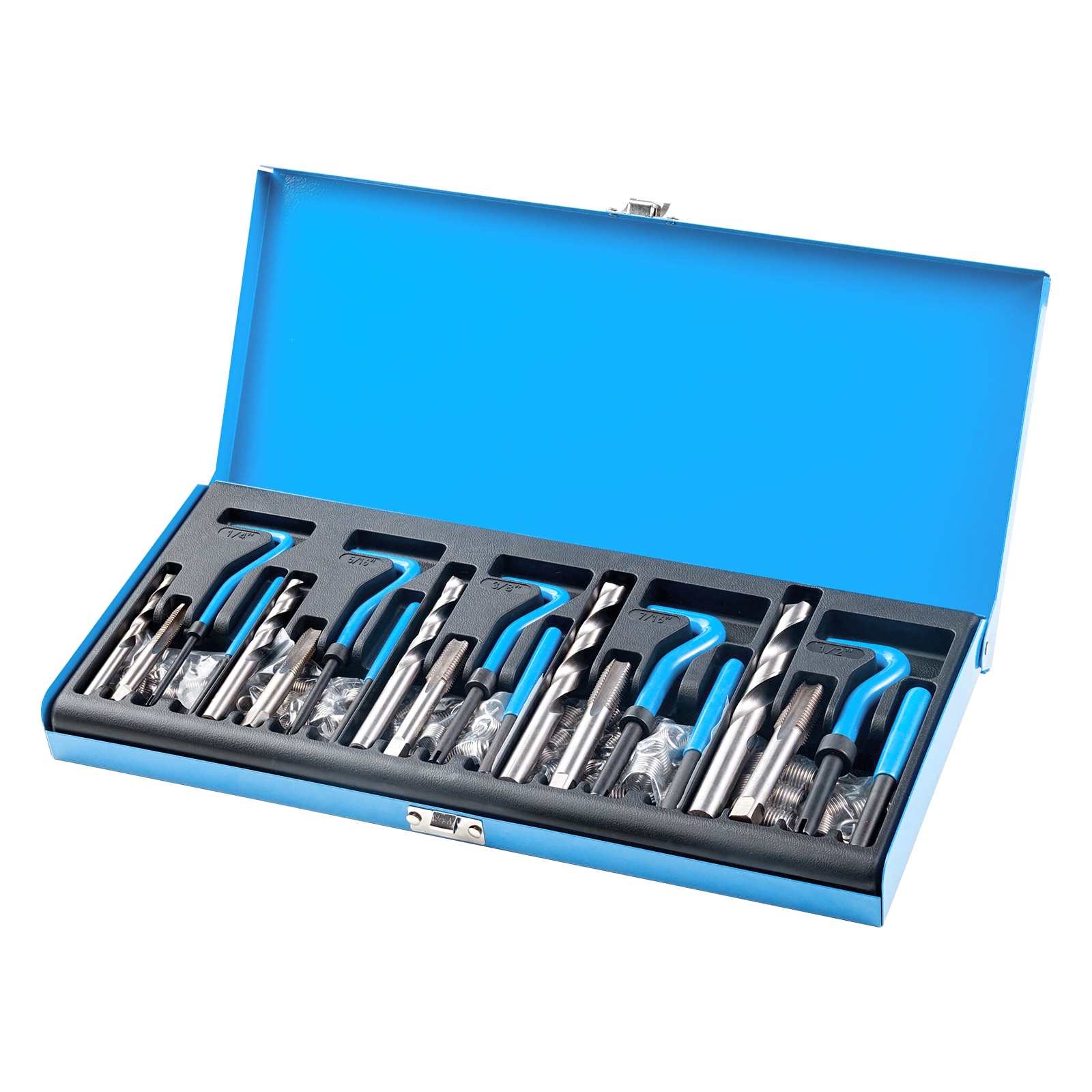 Helicoil Thread Repair Kit 131 Piece Sae Unc Tool Box Set_voghion.com
